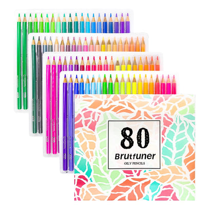 Brutfuner 48/72/120/150/160/180Colors Pencils Professional Oil Wood Soft Watercolor Pencil For School Draw Sketch Art Supplies Beauty World Shop