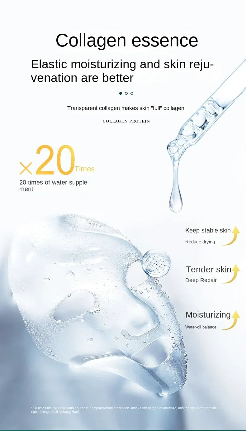 5pcs*30ml Tiktok Hot Sale Seaweed Collagen Filling Crystal Mask Replenishing Fruit Jelly Skin Transparent Mask Skin Care Masque Beauty Trend Shop