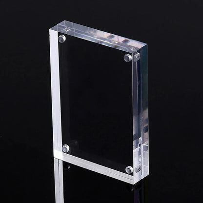 1 Pc Transparent Photo Frame Acrylic Magnetic Display Frame Poster Display Stand 3/5mm For Room Desk Home Decoration Beauty World Shop