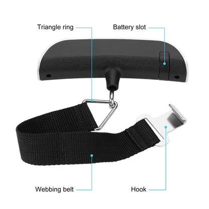 50kg Portable Hanging Scale Electronic Hand Luggage Scale Digital Display Suitcase 110lb Travel Baggage Bag Weighing Tools Beauty World Shop