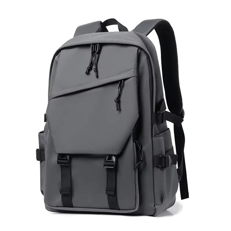 One 15 Inch Polyester Waterproof Solid Color Simple Men's Backpack Fashion Couple Student Computer Backpack Beauty World Shop