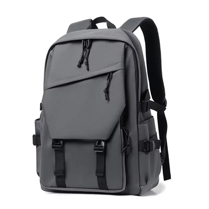 One 15 Inch Polyester Waterproof Solid Color Simple Men's Backpack Fashion Couple Student Computer Backpack Beauty World Shop