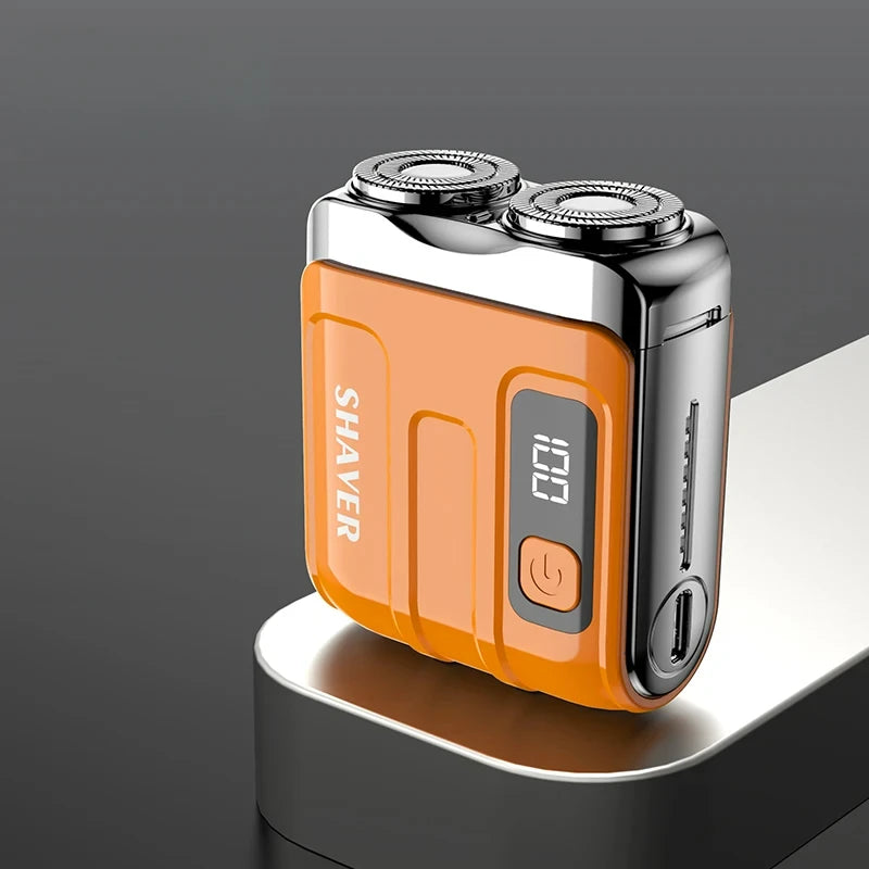 Mini Electric Smart Shaver Household Car Shaver Digital Display Dual Blade Rechargeable Shaver Powerful Beard Trimmer Tool Beauty World Shop