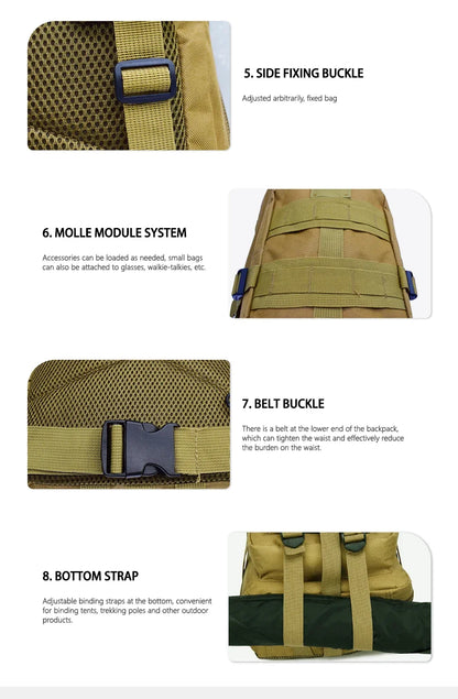 Fishing Tactical Backpack Outdoo Travel Fishing Camouflage Bag  Climbing Hunting Backpack Fishing Hiking Nylon 3P Pack Backpack Beauty World Shop