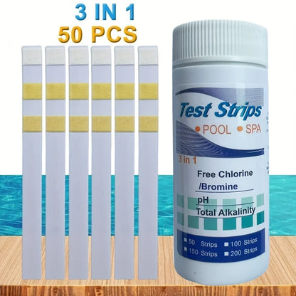 Chlorine PH Test Strips SPA Swimming Pool Aquarium Fish Tank Water Tester Paper Residual Chlorine PH Value Alkalinity Hardness Beauty World Shop