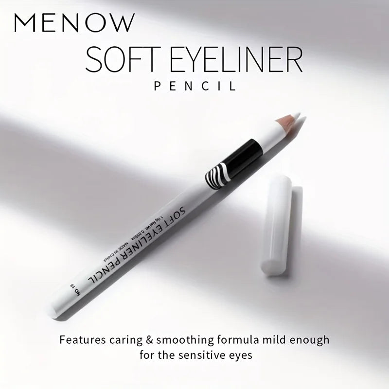 Wooden Rod White Inner Eyeliner Pen Eyelid Under Crease Pen Matte White Pen Beauty Eyeliner Easy Coloring Beauty Trend Shop