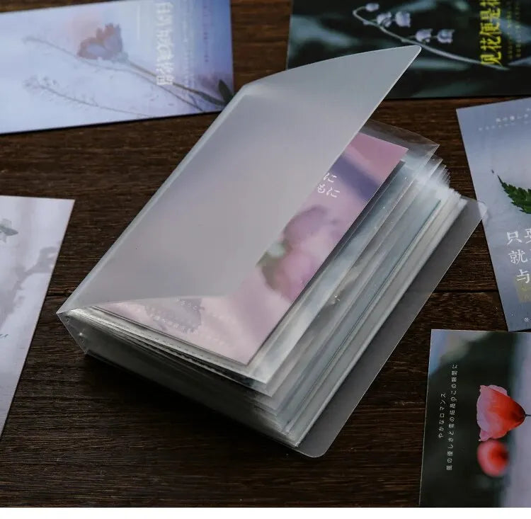40pcs/book A6 Storage Booklet Simple Large-Capacity Waterproof Photo Storage Book High Quality PP Material Beauty World Shop