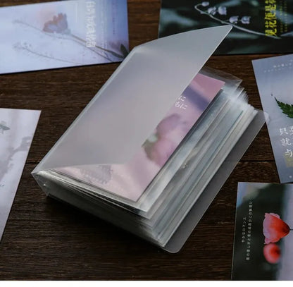 40pcs/book A6 Storage Booklet Simple Large-Capacity Waterproof Photo Storage Book High Quality PP Material Beauty World Shop