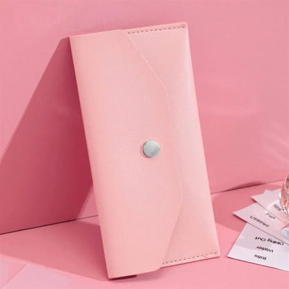 Ultra-thin Cash Envelope Wallet Wear-resistant PU Leather Money Binder Organizer Waterproof Pouch Name Card Holder Male Female Beauty World Shop