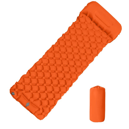 Outdoor Camping Inflatable Mattress Sleeping Pad With Pillows Ultralight Air Mat Built In Inflator Pump Hiking Beauty World Shop