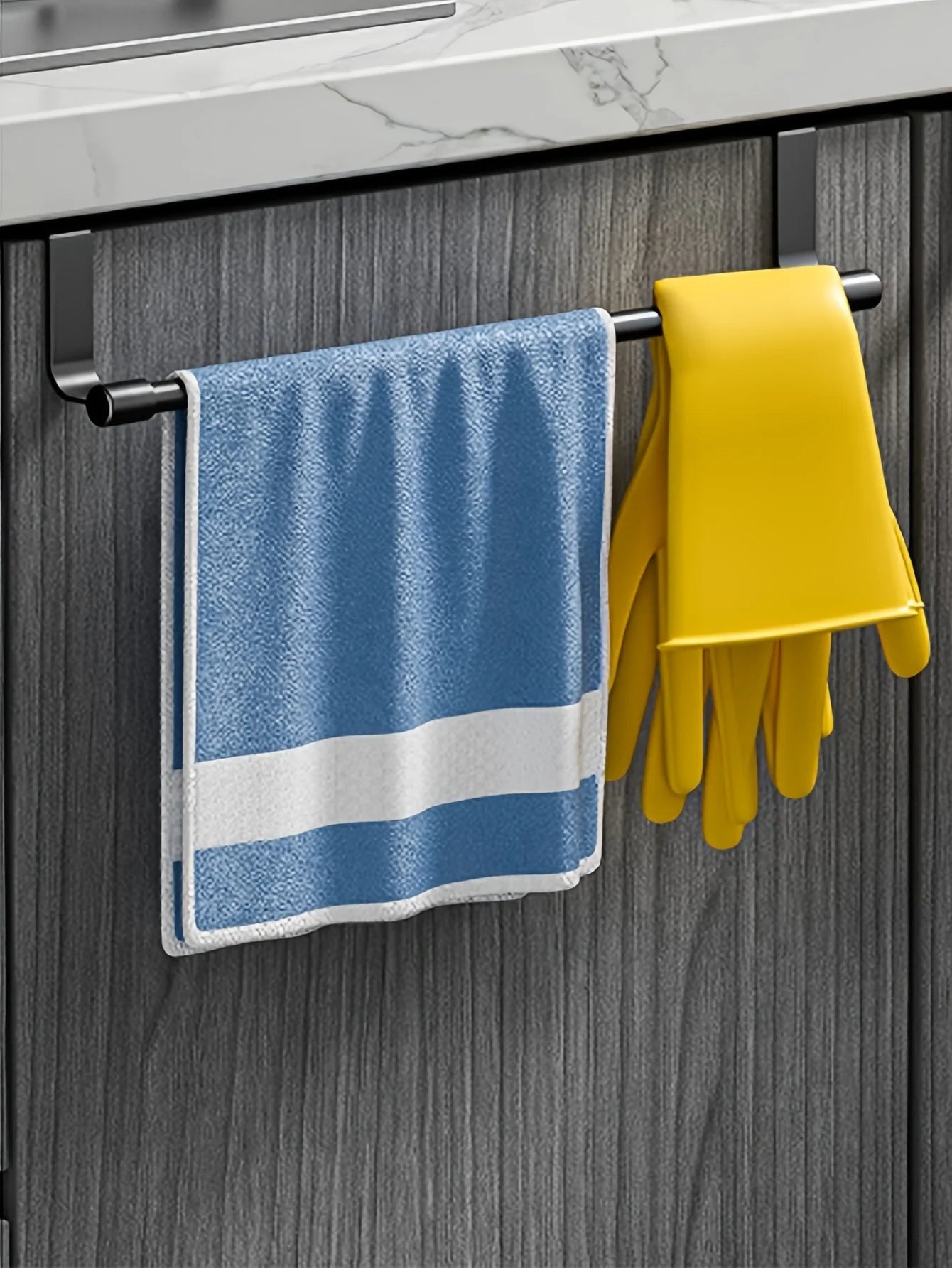 Wall Mounted Kitchen Cabinet Towel Rack - A Space Saving Cloth Rack Suitable for Homes and Bathrooms,No Drilling Required Beauty World Shop