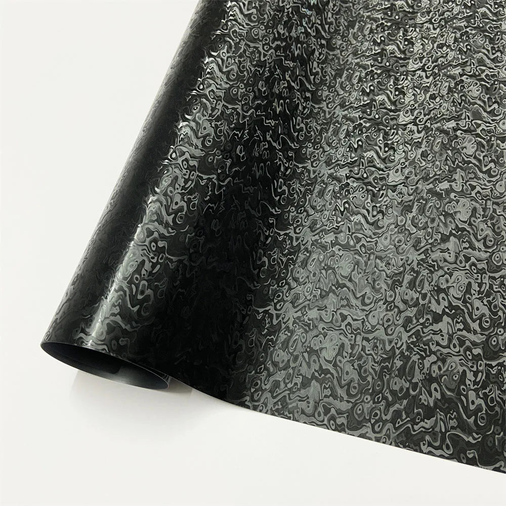 Black Forged Carbon Fiber Vinyl Wrap Cosmic Hex Carbon Car Wrapping Film For Interior & Exterior Vehicle Motorcycle Beauty World Shop