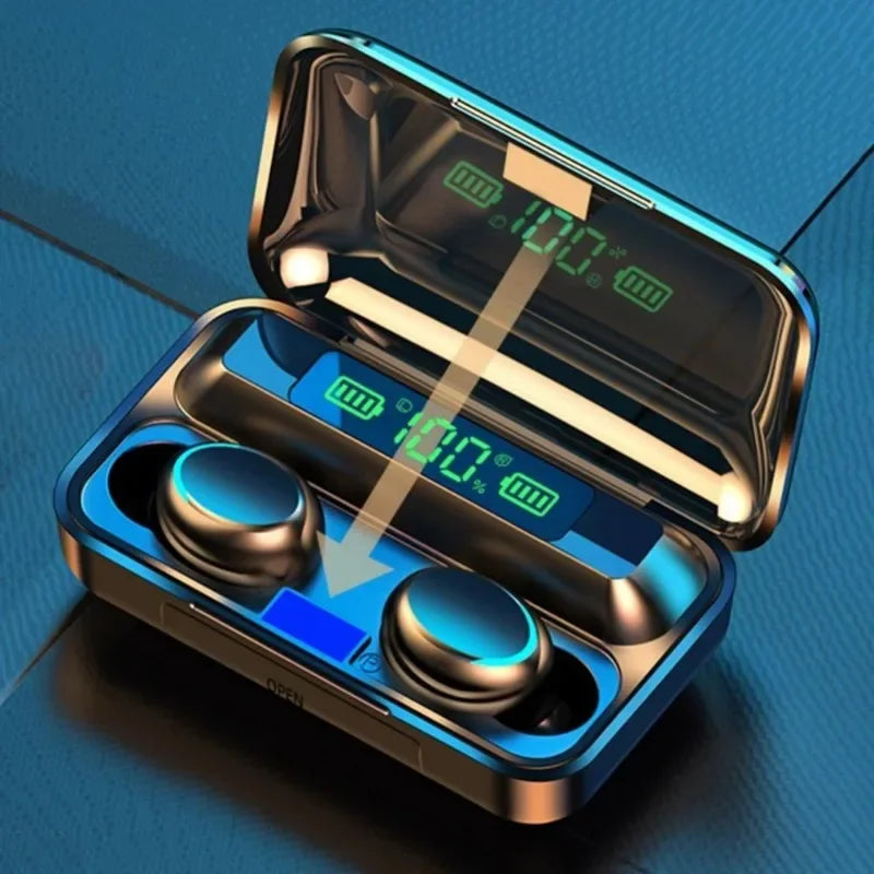 F9-5C True Wireless Bluetooth Headset Binaural Small In Ear Buds Sports Stereo Bass TWS Earbuds Newest Sports Earbuds for phones Beauty Fashion