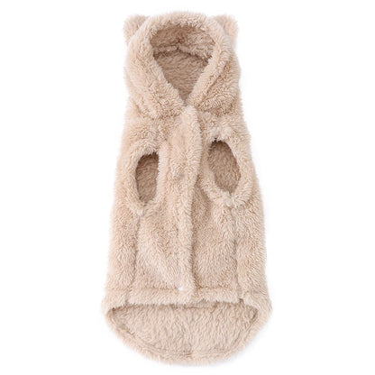 Autumn Winter Dog Clothes For Small Medium Dogs Warm Plush Rabbit Ears Pet Coat Cute Soft Puppy Sphynx Cat Chihuahua Costume