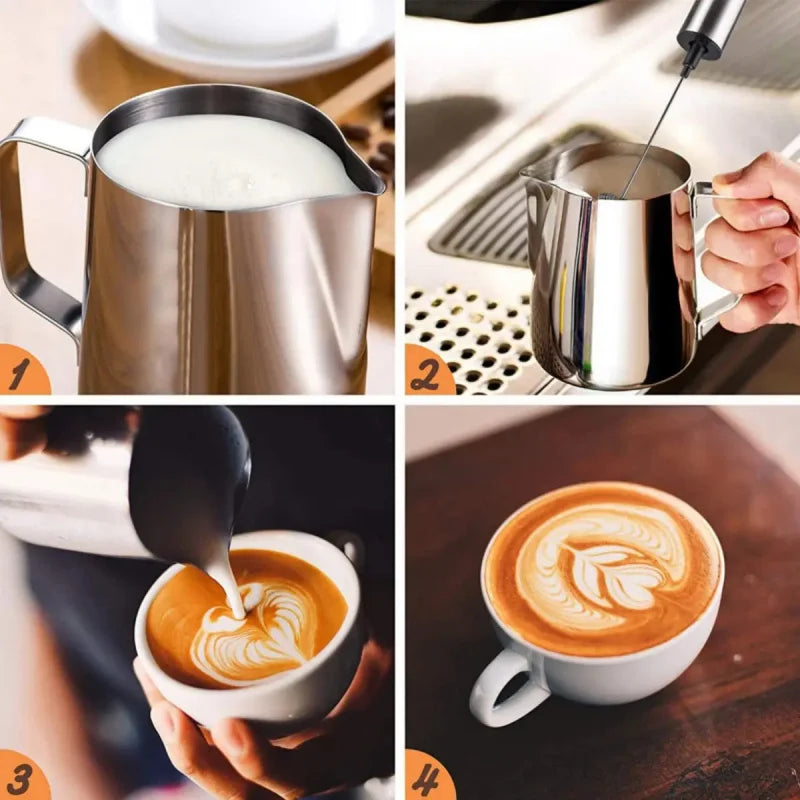 2026 NEW HOT stainless steel high-speed milk frother, coffee frother multi-purpose suitable for coffee households And baking use Beauty World Shop