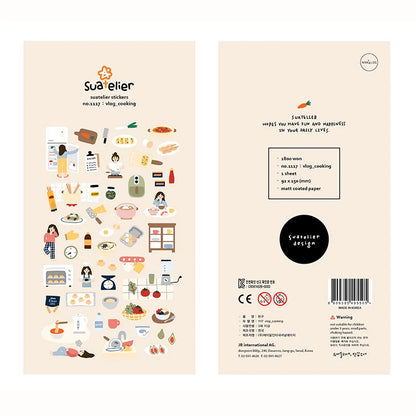Korean Import Original Suatelier Collection Kawaii Daily Stickers Scrapbooking Diy Journal Stationery Sticker Deco Art Supplies Beauty World Shop