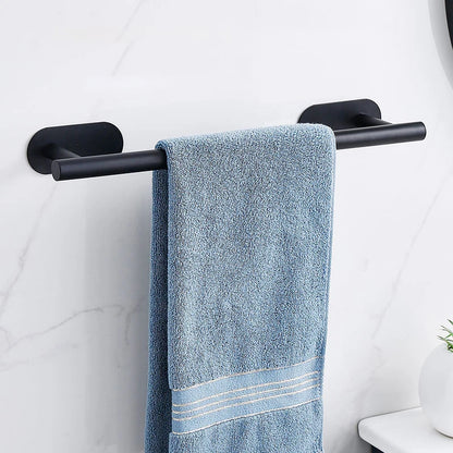 40cm Stainless Steel Bathroom Towel Rack No Drilling Self Adhesive Wall-Mounted Towel Clothes Shelf Holder Hanger Home Bath Rack Beauty World Shop
