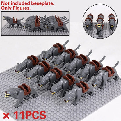 Medieval Military Sets Cavalry Figures War Horse Animals Building Blocks Parts Knight Weapons Accessories Toys for kids gifts Beauty World Shop