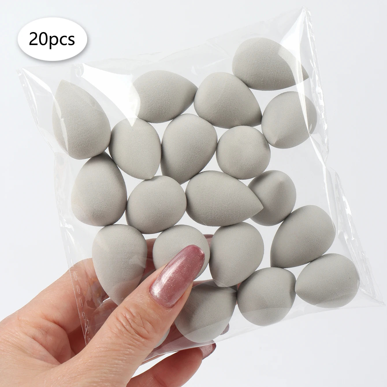 20 件装 Mini Finger Puff Beauty Cosmetic Foundation Cosmetic Sponge Makeup Blender Suitable for Cream & Powder Concealer Beauty World Shop