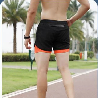 NEW Sport Shorts Men Sportswear 2 In 1 Short Pants Double-deck Beach Bottoms Summer Gym Fitness Training Jogging Running Shorts Beauty World Shop
