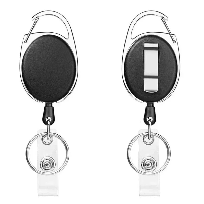 Retractable Badge Reel with Card Holder Reel Clip Key Ring Retractable ID Card Holder Key Chain Holders for Office Name Tag Beauty World Shop