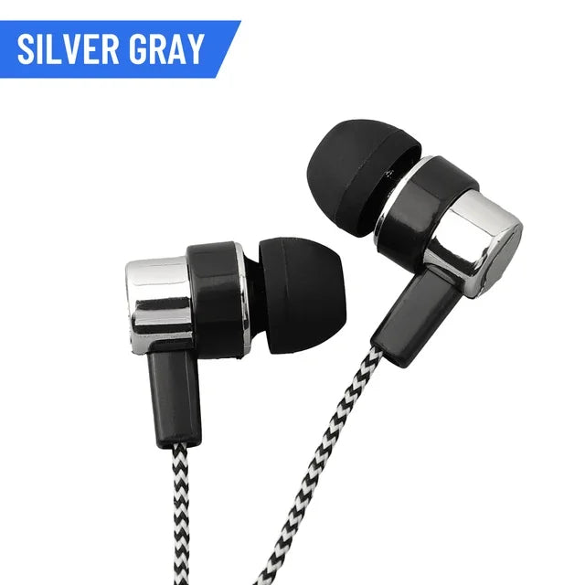 3.5mm In-Ear Wired Headphone 2 Basic Box Bass Stereo Earbuds Mobile Headphone Noise Cancelling Superb Bass Stereo Earphone Beauty World Shop