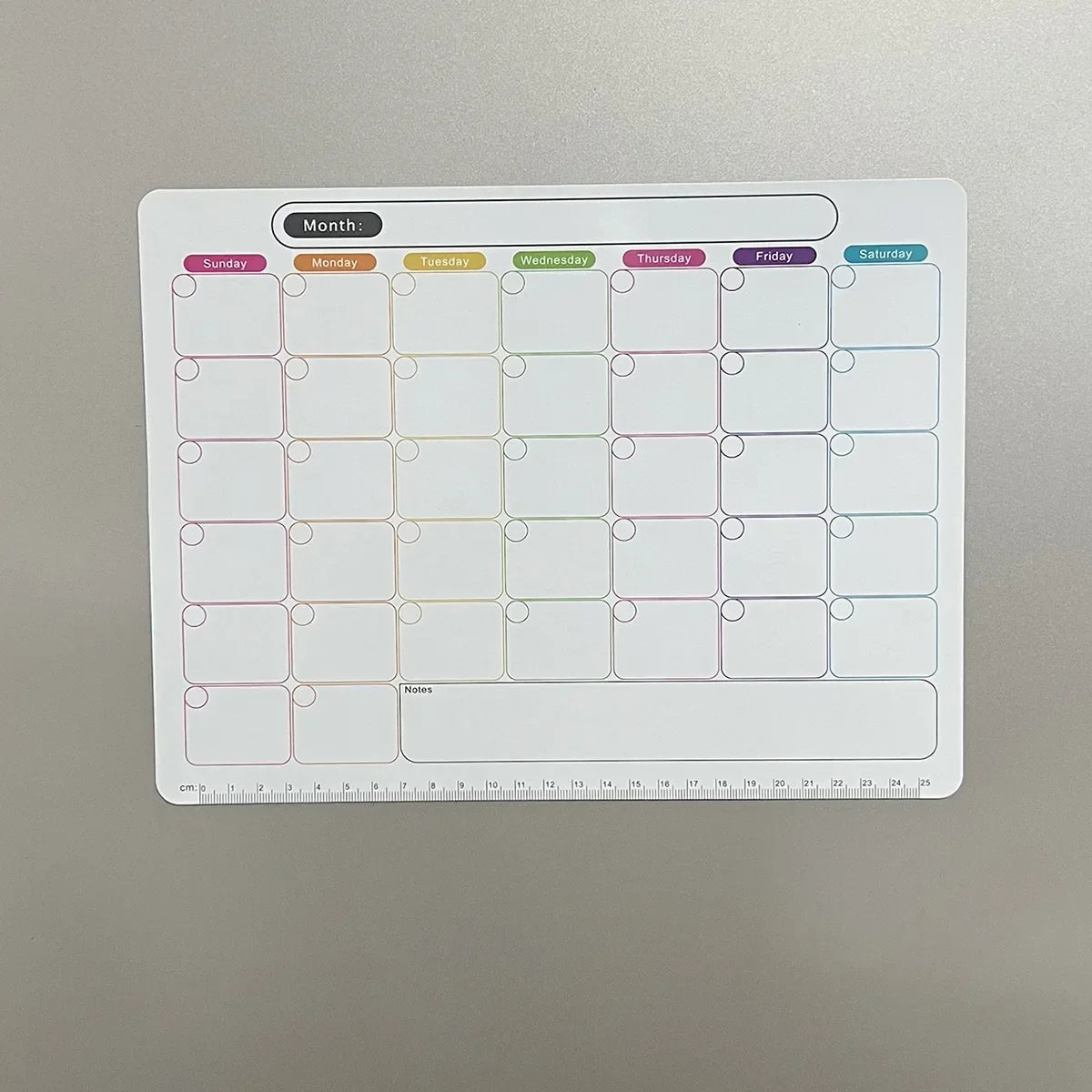 A refrigerator magnet ,monthly and weekly planner, magnetic calendar sticker, soft magnetic note sticker, message board Beauty World Shop