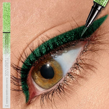 6 Color Diamond Shiny Eye Liner Eyeshadow Waterproof Quick-dry Silver Gold Metellic Pearlescent Liquid Eyeliner Makeup Gilfts Beauty Trend Shop
