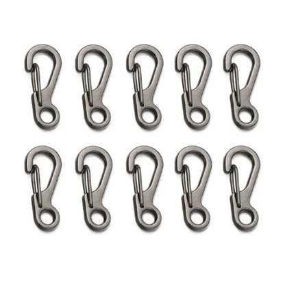 4/10Pcs Carabiner D-Ring Key Chain Spring Clips Mini Aluminium Alloy Hang Buckle Survival EDC Gear Outdoor Camping Keyring Tool Beauty World Shop