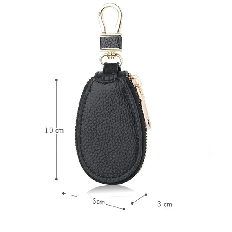 1PCS Leather Zipper Key Wallet Keychain Multifunctional Mini Purse Key Holder Case Beauty World Shop