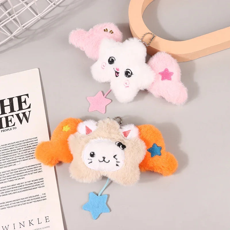 1PC Star Pendant Key Chain Doll Album Plush Pendant Doll School Bag Decoration Gifts Beauty World Shop