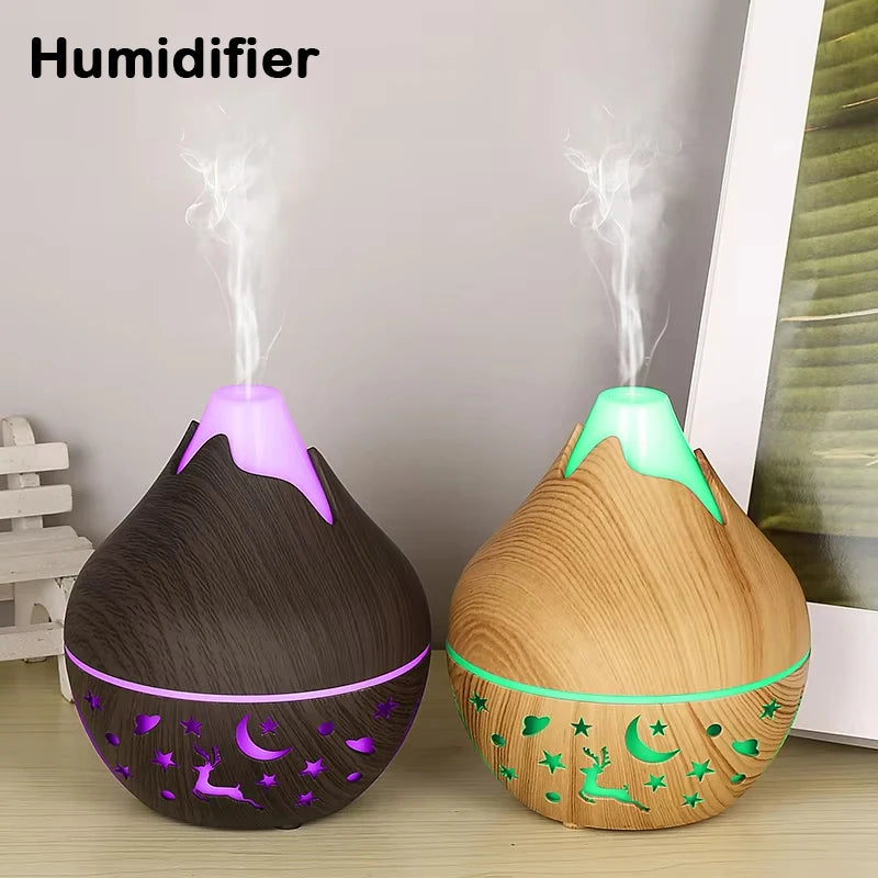 USB Ultrasonic Cool Mist Sprayer Essential Oil Fragrance 200ml Mini Home Wood Grain Air Humidifier Electric Air Aroma Diffuser Beauty World Shop