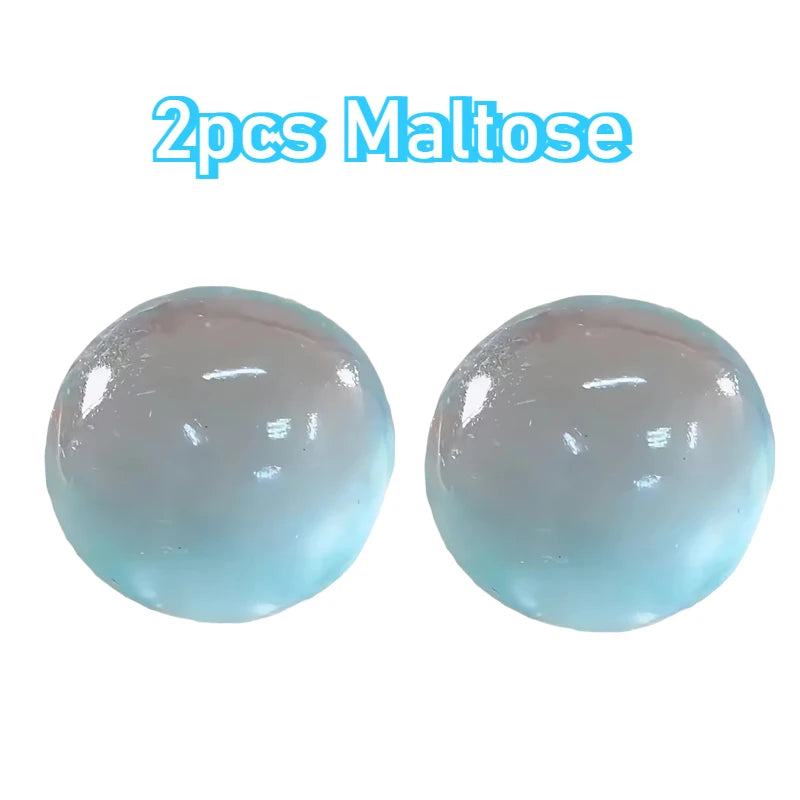 Blue Maltose Squishy Toy Cute Mochi Anti Stress Fidget Toy Soft Simulated Bule Transparent Ball Quick-rebound Decompression Toy Beauty World Shop