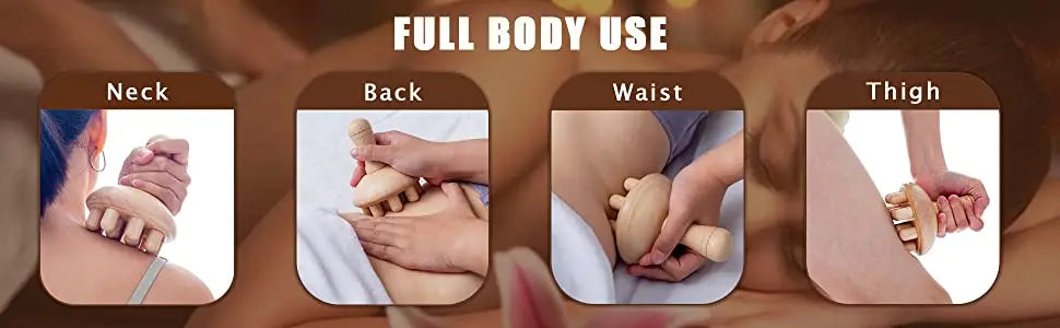 Wooden Mushroom Shape Massage,Manual Wood Therapy Massage Tool,Anti Cellulite,Maderoterapia,Lymphatic Drainage,for Full Body Use Beauty World Shop