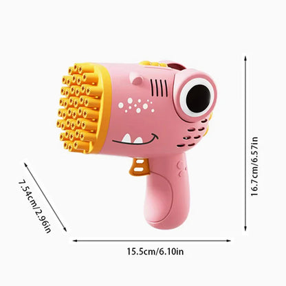 40 Hole Dinosaur Bubble Handheld Bubble Machine, Electric Bubble Gun Outdoor Wedding Party Toy(without Bubble Water) Beauty Fashion