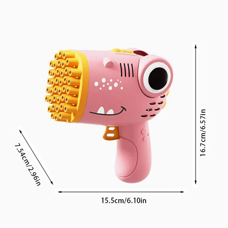 40 Hole Dinosaur Bubble Handheld Bubble Machine, Electric Bubble Gun Outdoor Wedding Party Toy(without Bubble Water) Beauty World Shop