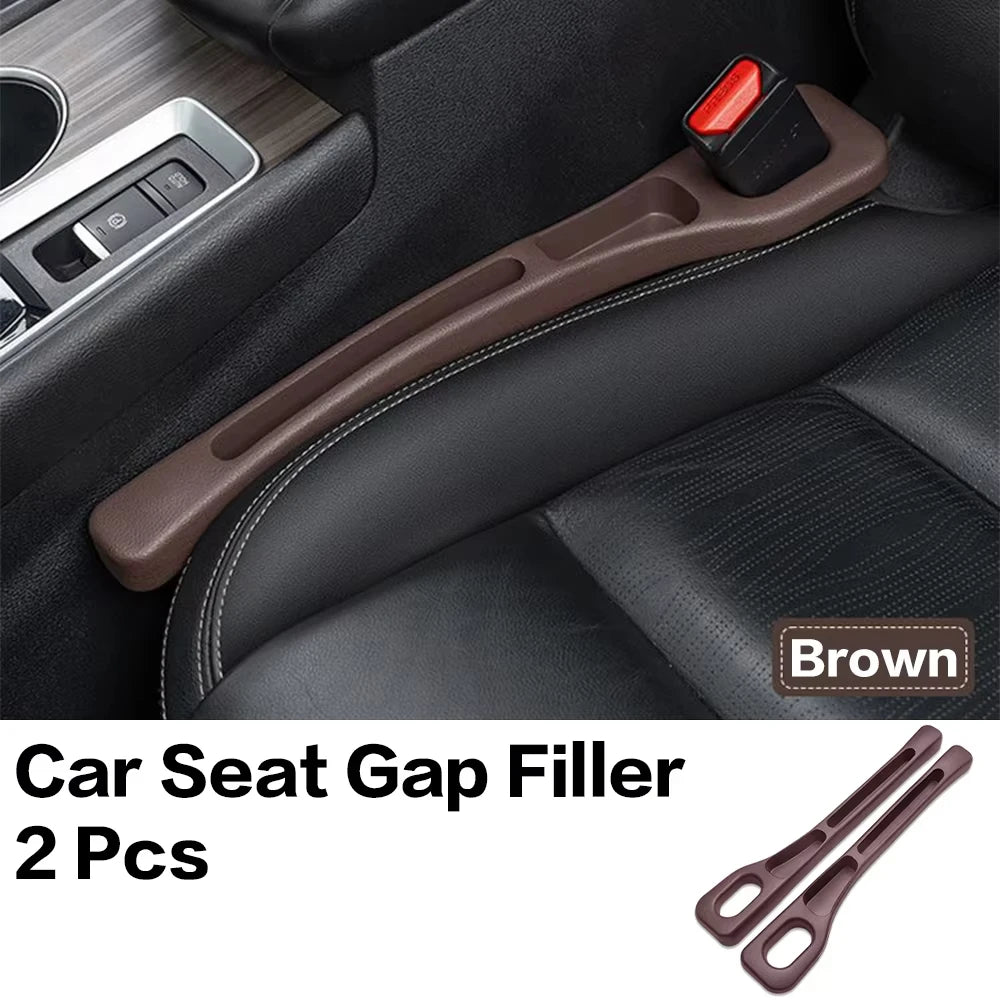 2PCS Car Seat Gap Filler Between Seats Console Organizer Seat Crevice Storage Box Bag Decoration Interior Auto Accessories Beauty World Shop