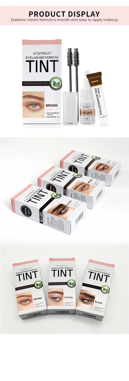 ICONSIGN Eyelash Eyebrow Dye Tint Kit Brow Enhancer Mascara Lift Tinting Tattoo Eyes Makeup Tools Beauty World Shop
