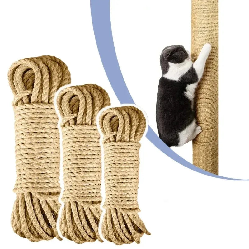 20/50M Natural Sisal Rope Cat Scratcher Rope Tree Scratching DIY Toy Paw Claw Furniture Protector Scratching Post Beauty World Shop