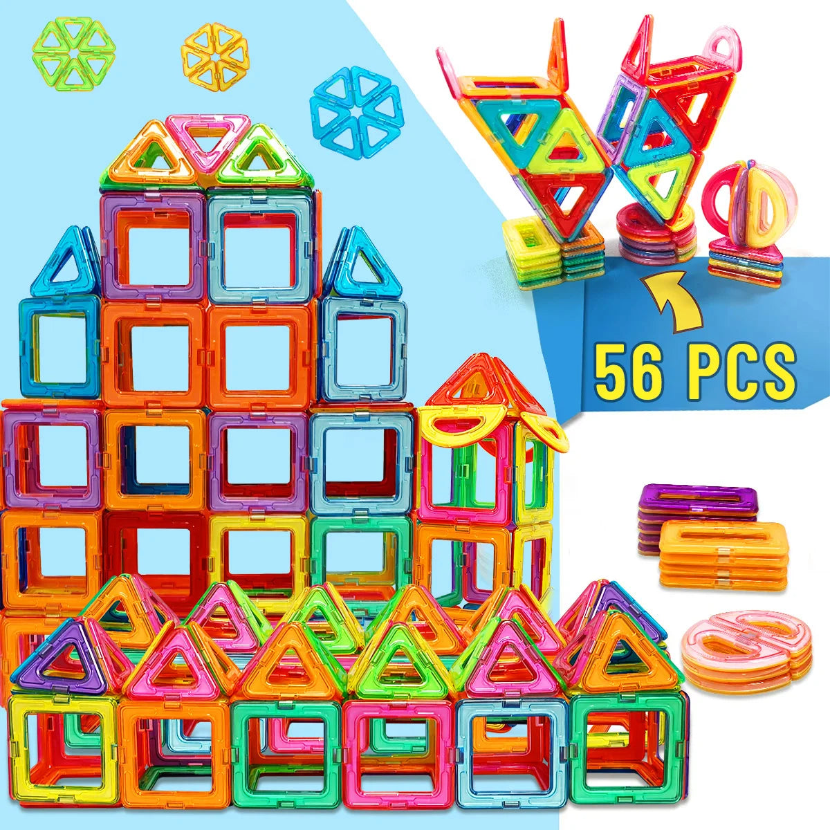 Magnetic Building Blocks DIY Magnets Toys medium size STEM Toys Construction Toys Learning Educational Magnet Toys Beauty World Shop