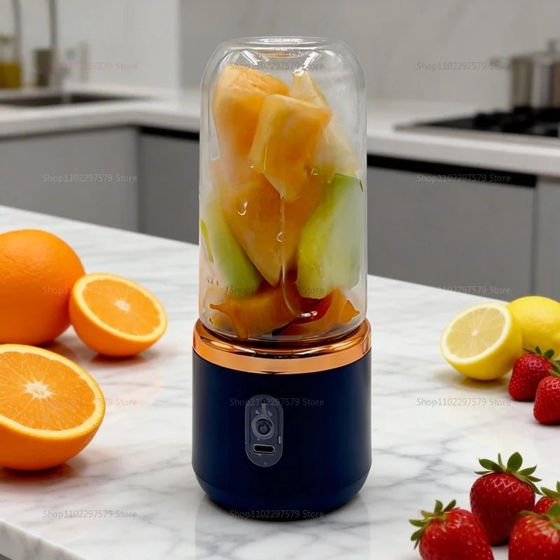 Double Cup Portable Blender USB Juicer Fruit Mixer for Smoothies Milkshakes and Juices Compact Food Processor Orange Juicer Beauty World Shop