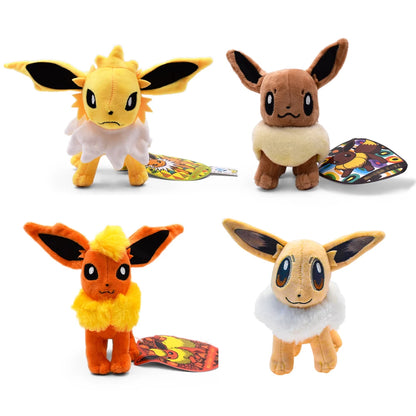 Shiny Eevee Flareon Jolteon Plush Toys Game for Collectible Gift,Soft Plushies Cartoon Character Beauty World Shop
