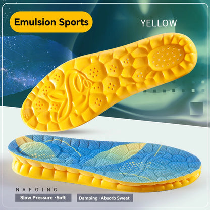 4D Cloud Technology Sports Insoles for Shoes PU Sole Soft Breathable Shock Absorption Cushion Running Orthopedic Care Insoles Beauty World Shop