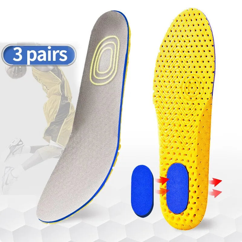 3Pairs Memory Foam Orthopedic Insoles for Feet Shoe Sole Pad Mesh Deodorant Breathable Sneakers Running Cushion for Men Women Beauty World Shop