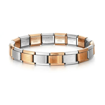 2024 New Popular Fashion Italian Module Charm Links Fit 9mm Bracelet Stainless Steel Links Jewelry Making Beauty World Shop