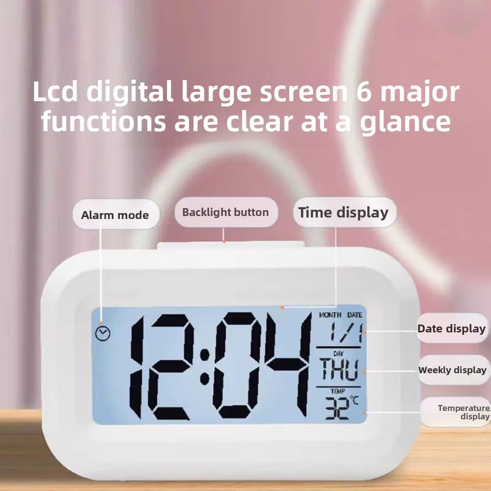 Alarm Clock Digital Clock LED Electronic With Backlight Snooze Calendar For Home Office Desktop Table Screen Display Watch Beauty World Shop