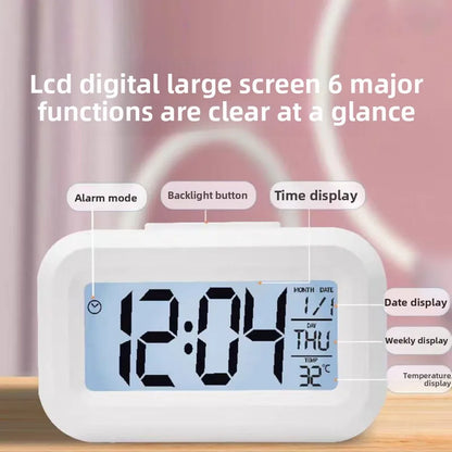 Alarm Clock Digital Clock LED Electronic With Backlight Snooze Calendar For Home Office Desktop Table Screen Display Watch Beauty World Shop