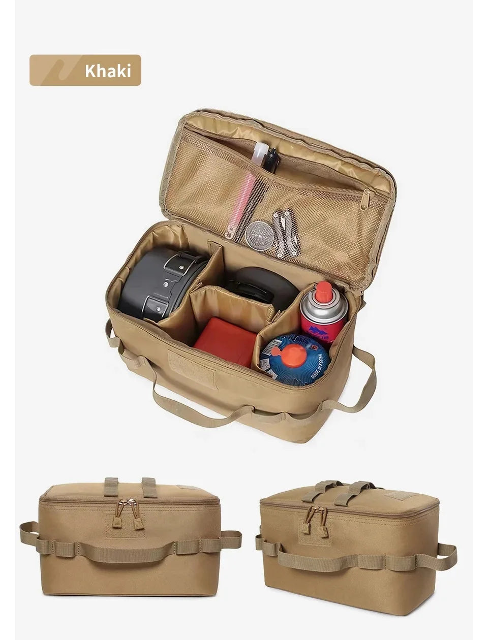 Outdoor Camping Storage Bag Basket Gas Stove Canister Pot Carry Bag Sack Picnic Bag Cookware Utensils Organizer Beauty World Shop