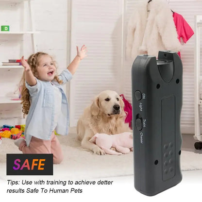 Dog Ultrasonic Repeller Pet Training Device Outdoor Deterrent Chaser Portable Anti-barking Device with LED to Repel Cats & Dogs Beauty World Shop