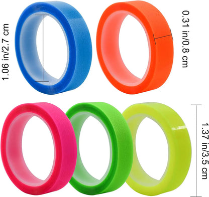5 Roll 5 Colors Stickers Transparent Fluorescent Index Tabs Flags 5m Sticky Note Stationery Children Gift School Office Supplies Beauty World Shop